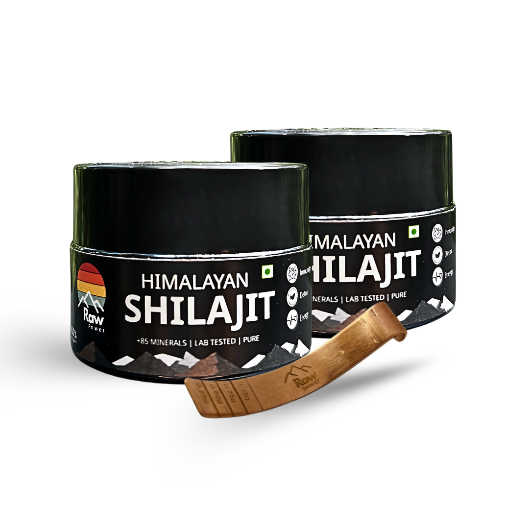 2 x 10g | Raw Power X Shilajit – Total Body Reset + 1 Copper Spoon